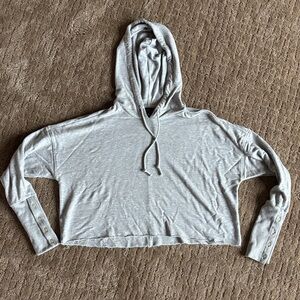 Nike Cropped Raw Edge Light Gray Women's Hoodie